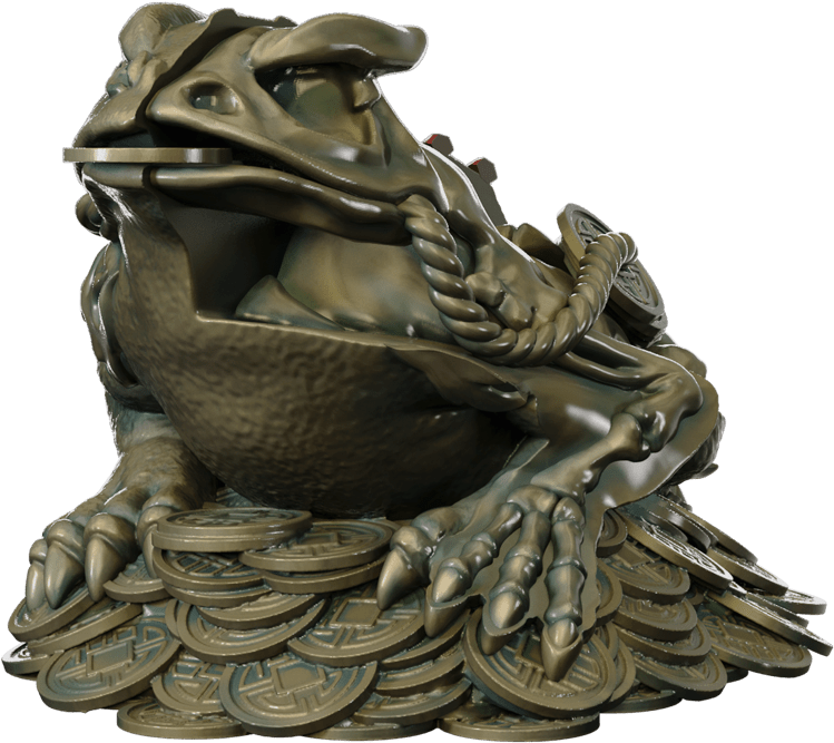 Xxray Fortune Frog - Statue (1000x1000), Png Download