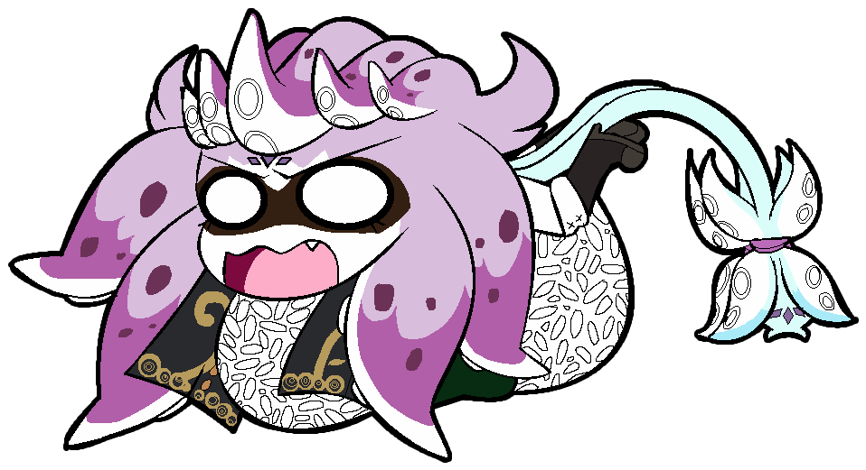 T's A Angry Sharasquid Sushi > - Cartoon (993x639), Png Download