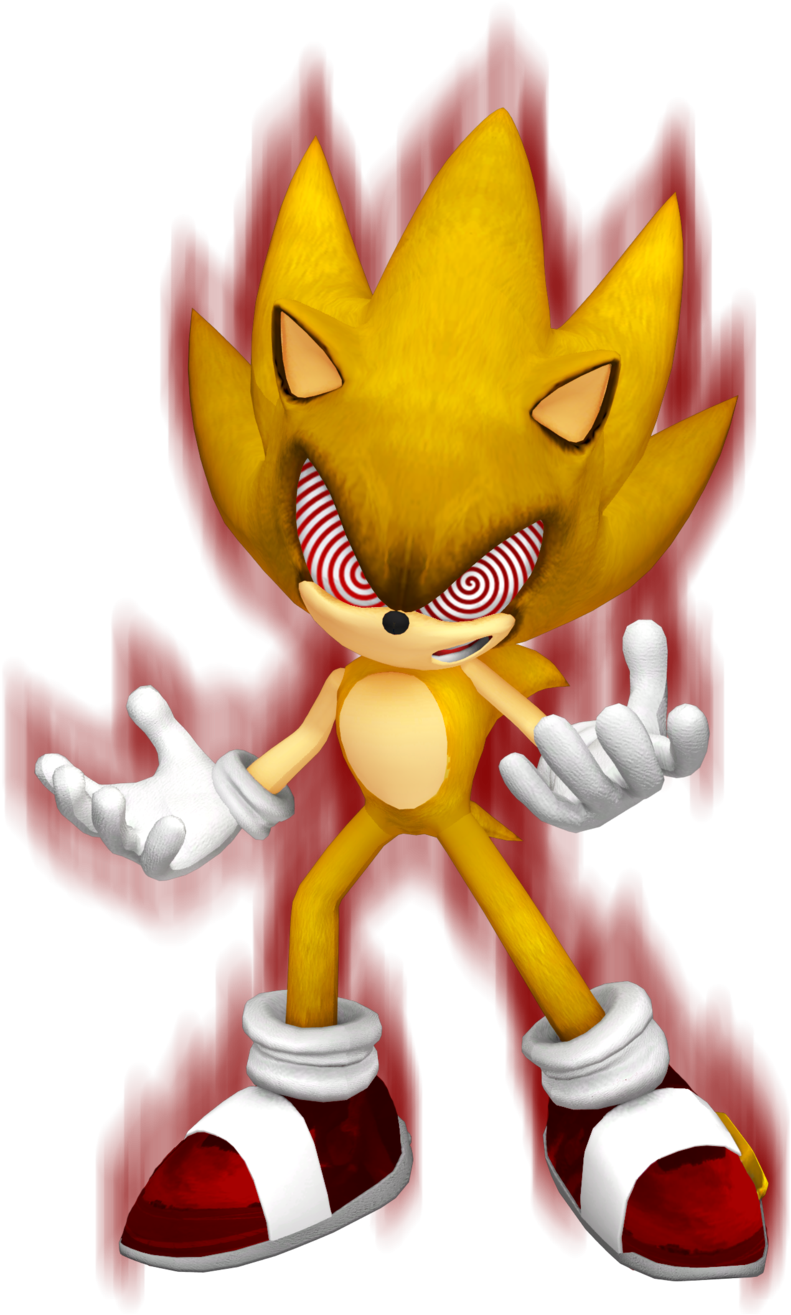 Super Sonic Coloring Pages Photo - Fleetway Super Sonic (1024x1357), Png Download