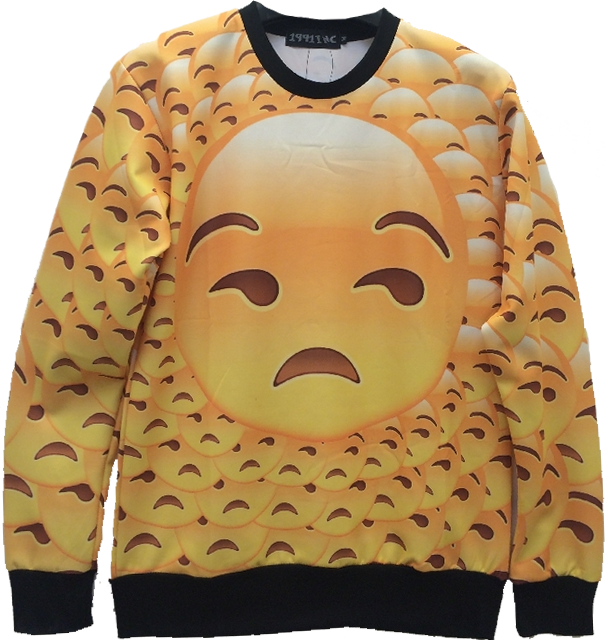 Emoji Crewneck Get On Fleek - Clothing (605x640), Png Download
