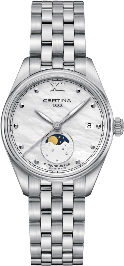 Ds-8 Lady Moon Phase - Certina Ds 8 Lady Moon Phase (457x1040), Png Download