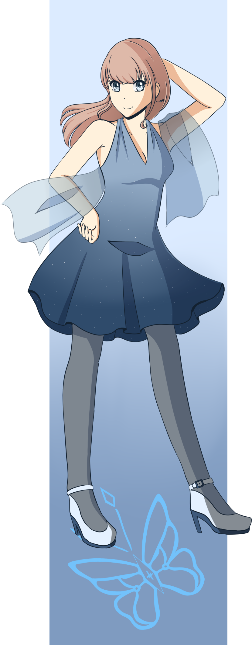 Miyuki Prom - Cartoon (1000x2200), Png Download