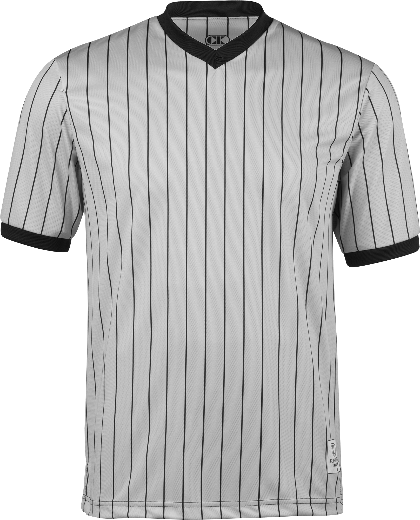 Cliff Keen Gray Officials V Neck Shirt Grey Black Main - Baseball Uniform (2000x2000), Png Download