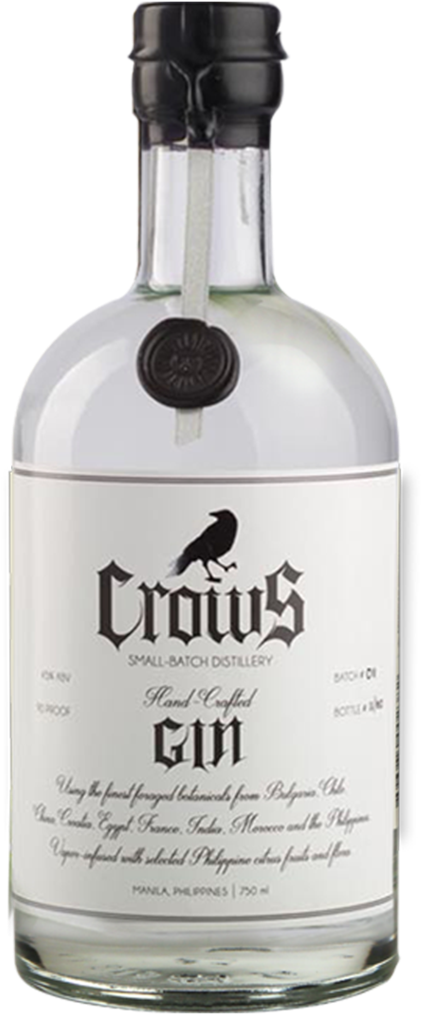 Crows Gin - Glass Bottle (1024x1024), Png Download