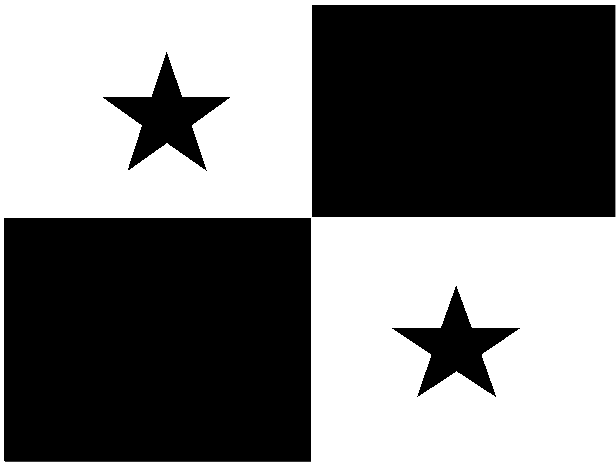Flag Of Panama Logo Black And White - Symmetry (2400x1800), Png Download