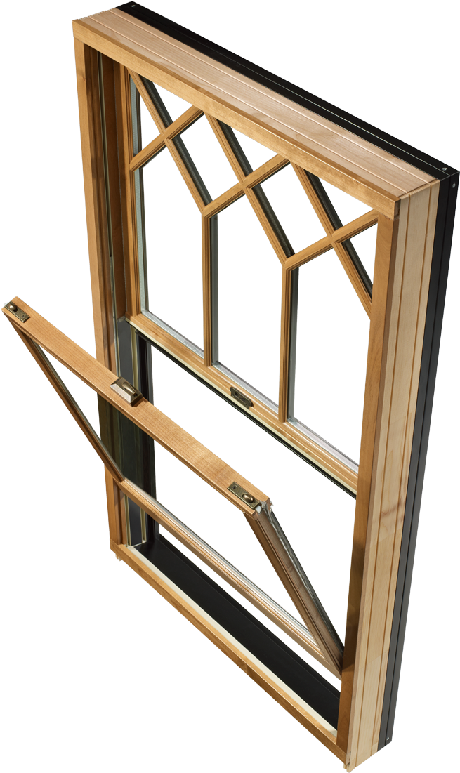 Aluminum-clad Window Styles - Wood Window Styles (754x1200), Png Download