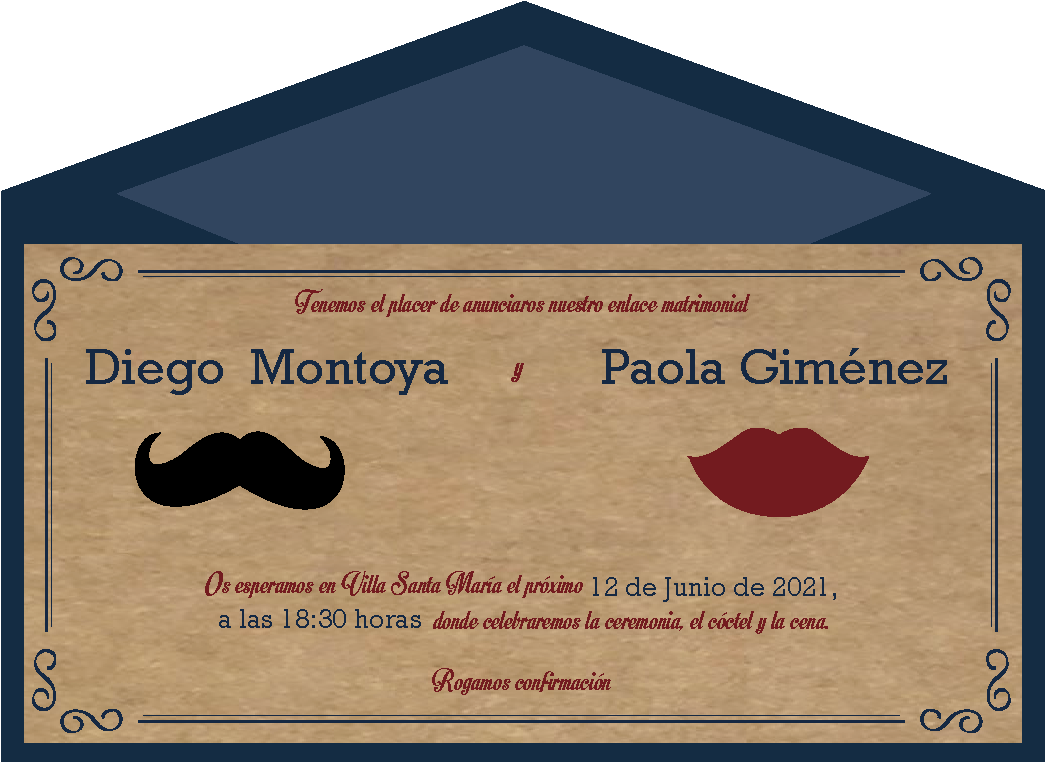 Invitaciones Kraft (1045x784), Png Download
