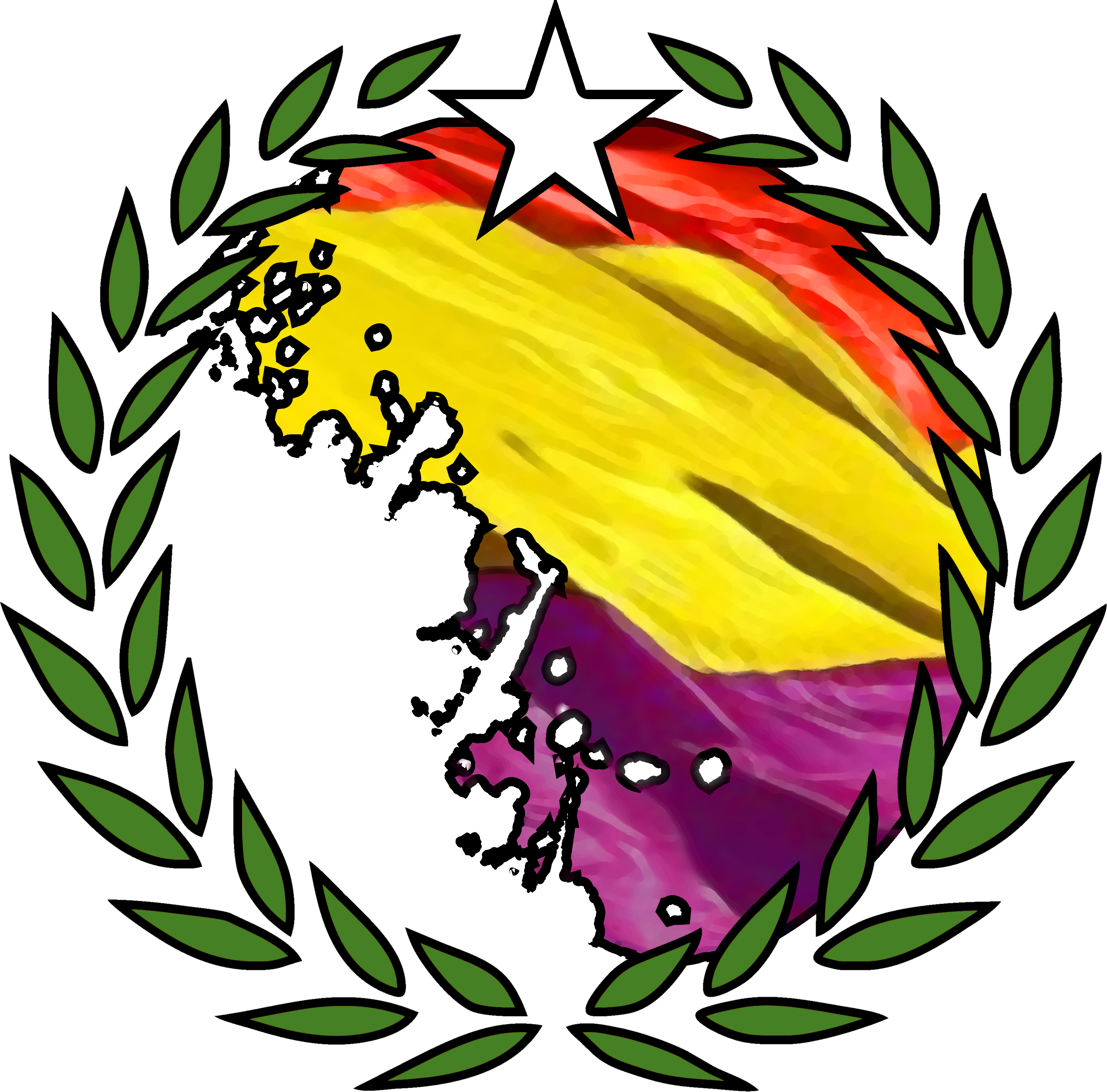 'letras Y Fonemas' Camiseta By Hollowsaibot - Laurel Wreath (2959x2919), Png Download