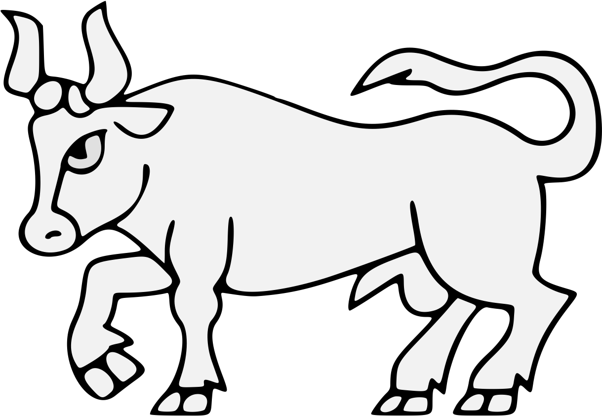 Bull Passant (1248x863), Png Download