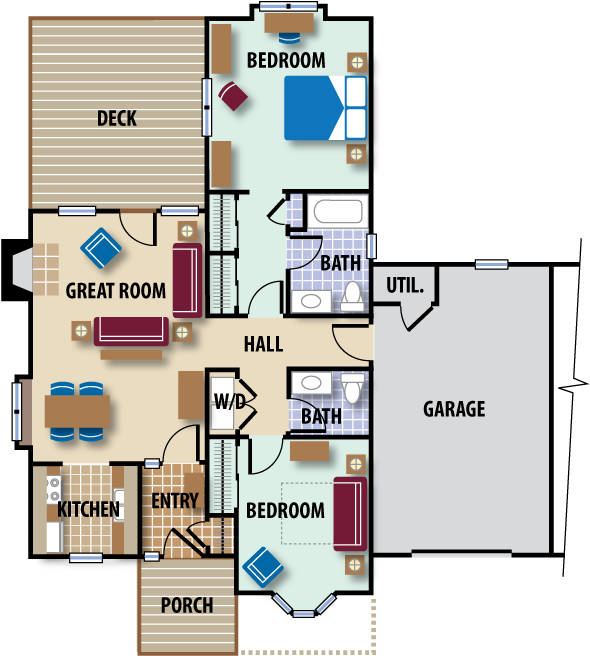 Cottage G - - Floor Plan (612x684), Png Download