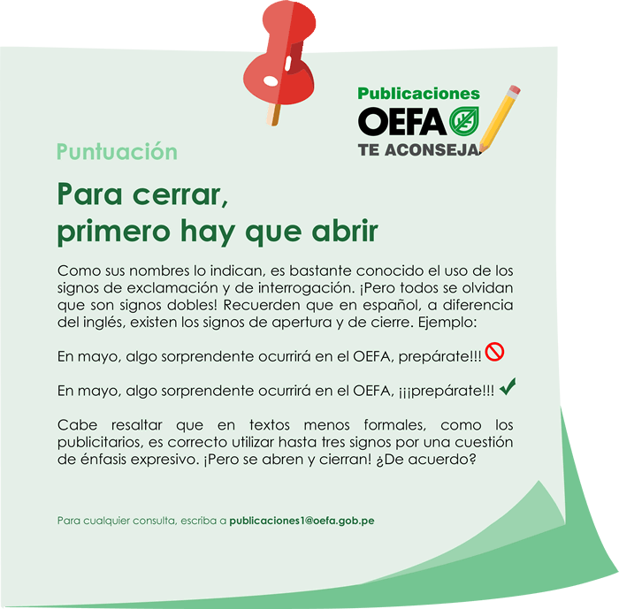 Tip 1 Signos De Apertura Y Cierre - Oefa (700x689), Png Download