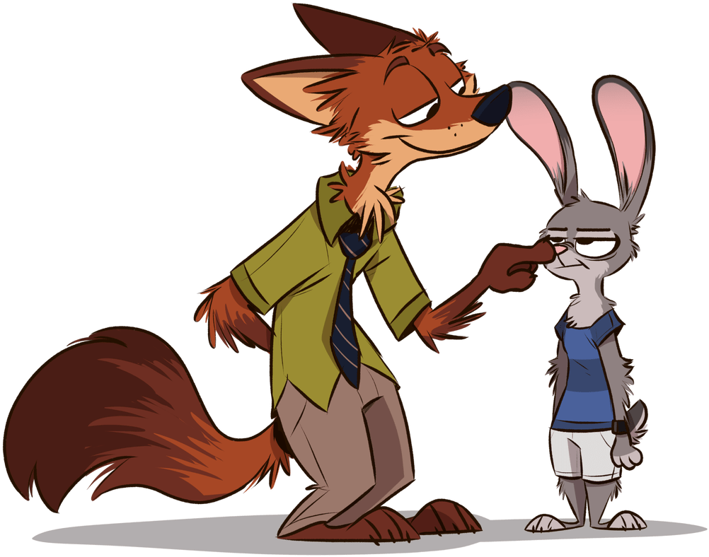 Nick And Judy By Pimeationsart - Cartoon (1280x910), Png Download