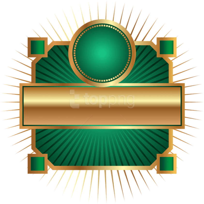 Free Png Download Decorative Label Green Clipart Png - Clip Art (850x849), Png Download
