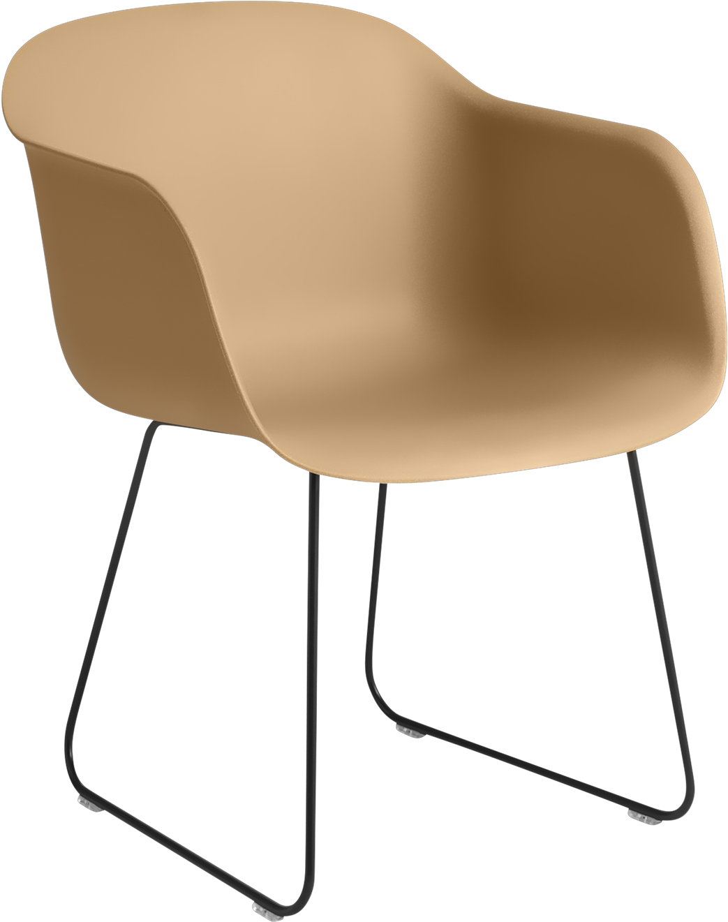 70055 Fiber Armchair Sled Ochreblack 1504450925 - Chair (2000x2000), Png Download
