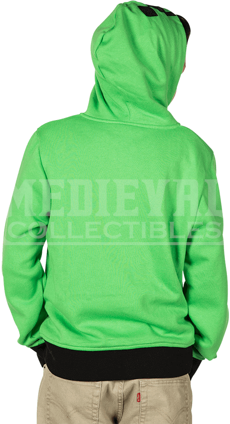 Minecraft Creeper Anatomy Youth Hooded Jacket - Sueteres De Creepers (850x850), Png Download