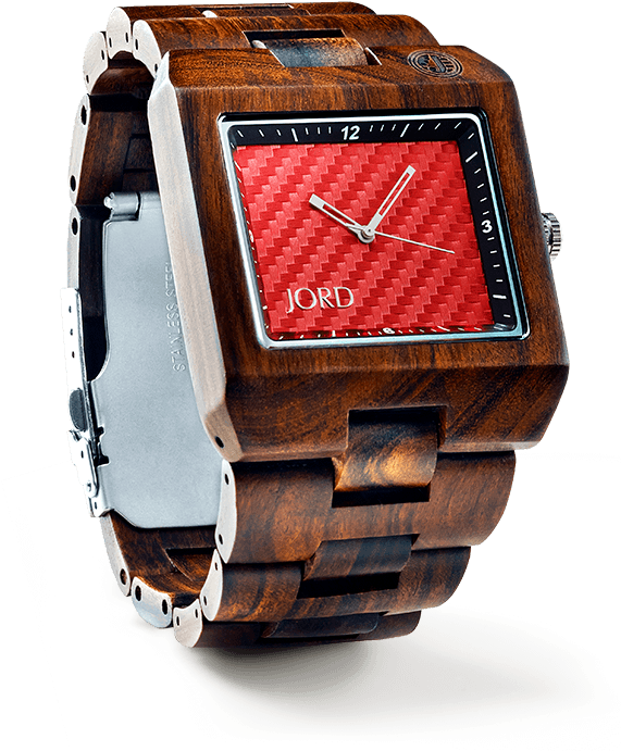 Big Face Wooden Watch - Watch (590x750), Png Download