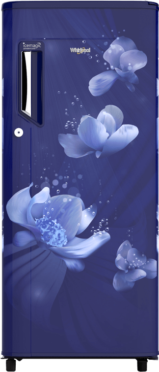 Whirlpool 190 Ltr 3 Star 205 Impc Prm 3s Saphire Flora - Whirlpool Ice Magic Powercool 205 (635x830), Png Download