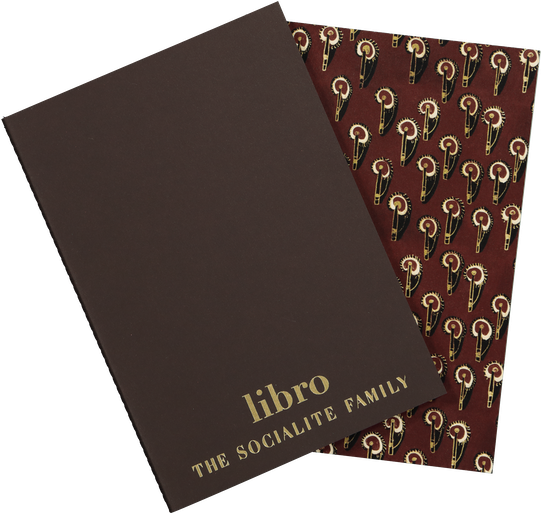 Duo Notebooks With A Red Burgundy Pattern - Paper (600x600), Png Download