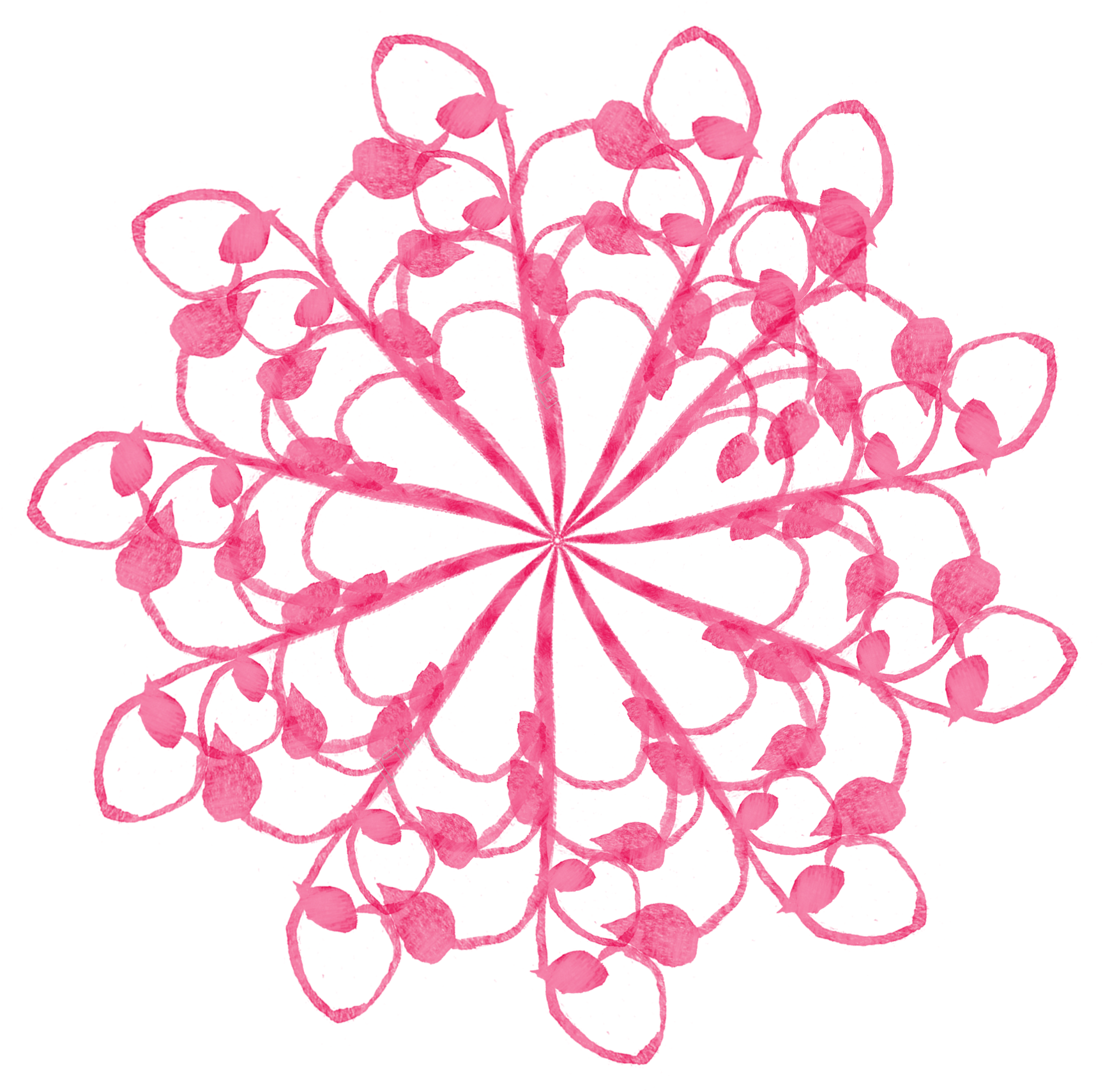 Watercolor Flower Vector, Simple Style - Motif (2000x2000), Png Download