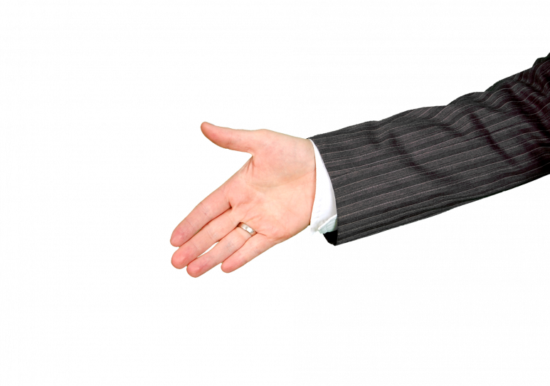 Hand The Hand Welcome Gesture 52716 - Boy Hand (773x542), Png Download