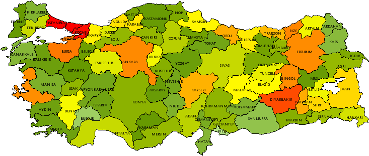 Yeni Trafik Genel Şartları Ile Gelen Yenilikler Ve - Turkey Map Green (750x500), Png Download