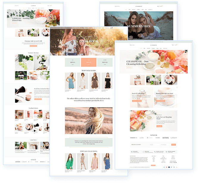 Ecommerce Homepage Designs - Online Advertising (730x655), Png Download