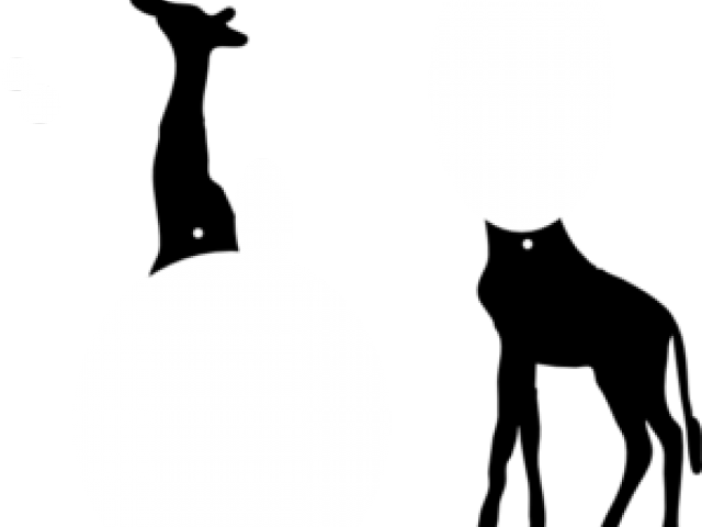 Shadows Clipart Giraffe - Giraffe Silhouette (640x480), Png Download