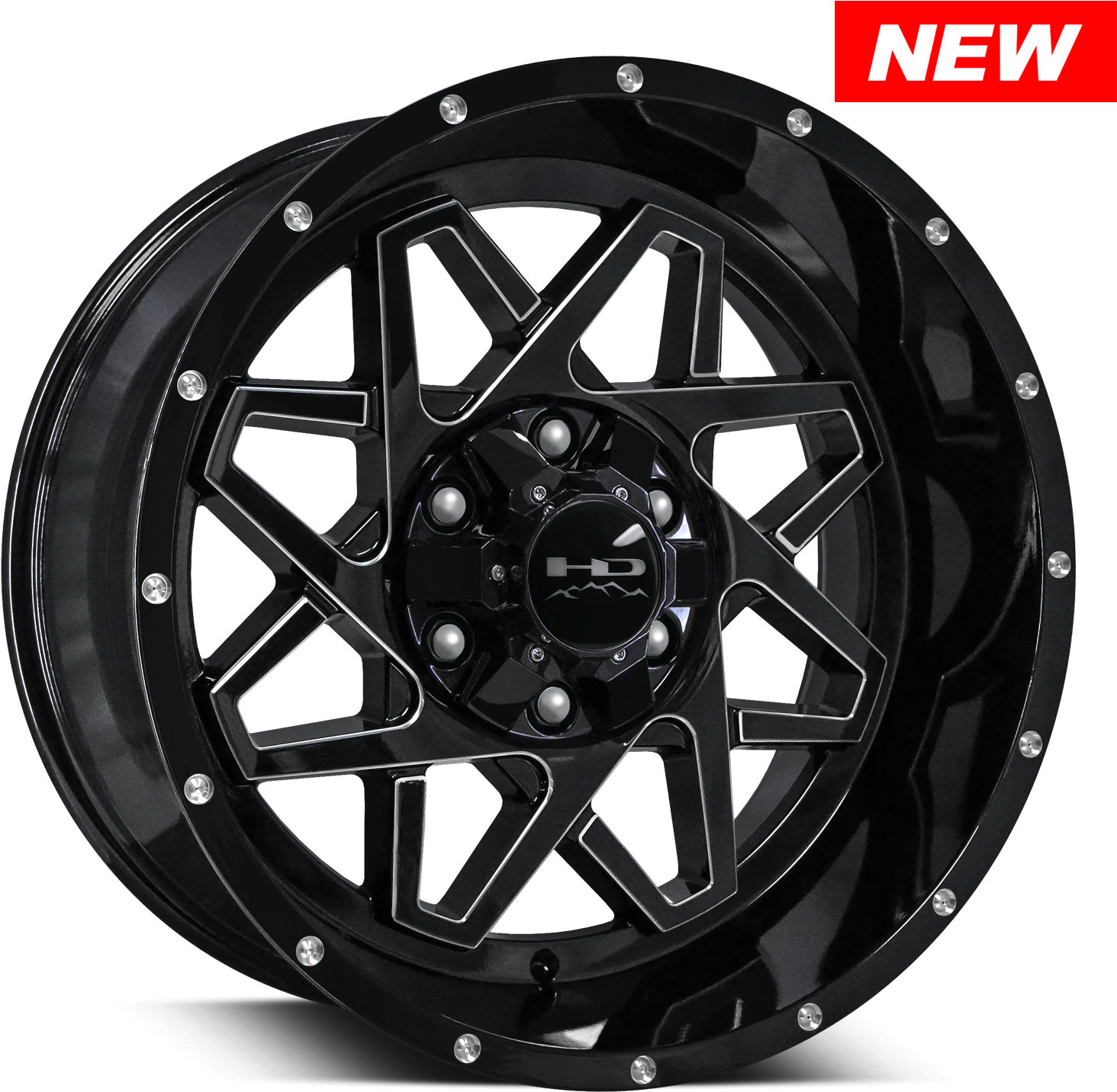 Hd Off-road Gridlock Black Milled - Dwg Off Road Wheels (1500x1500), Png Download
