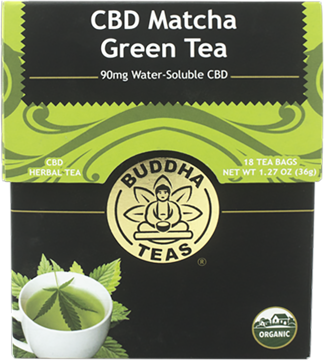 Organic Cbd Matcha Green Tea - Buddha Teas Cbd Matcha (1024x1024), Png Download