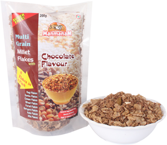 Millet Flakes Chocolate Flavour - Whole Grain (650x489), Png Download