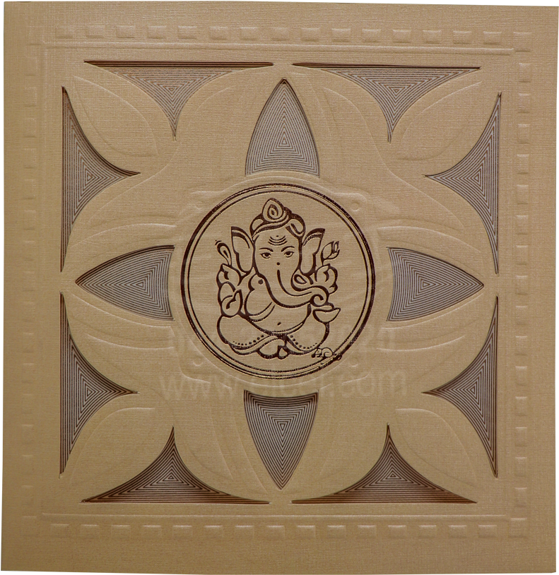 Home Hindu Wedding Cards Colour Square Card - Carving (1624x950), Png Download