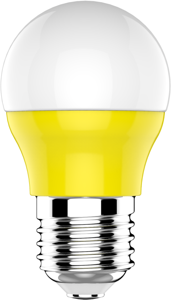 E27 Led Colour Bulb 3w Yellow - Paper Lantern (1400x1400), Png Download