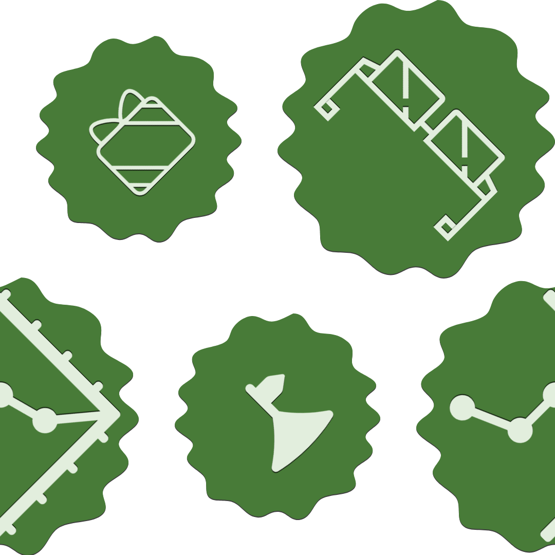 Green, Leaf, Tree, Line, Design, - Emblem (1080x1080), Png Download
