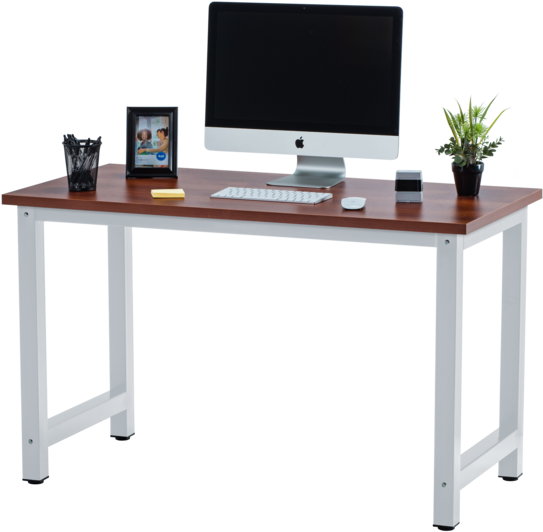 Fineboard Stylish Home Office Computer Desk Writing - Transparent Background Desk Png (600x588), Png Download