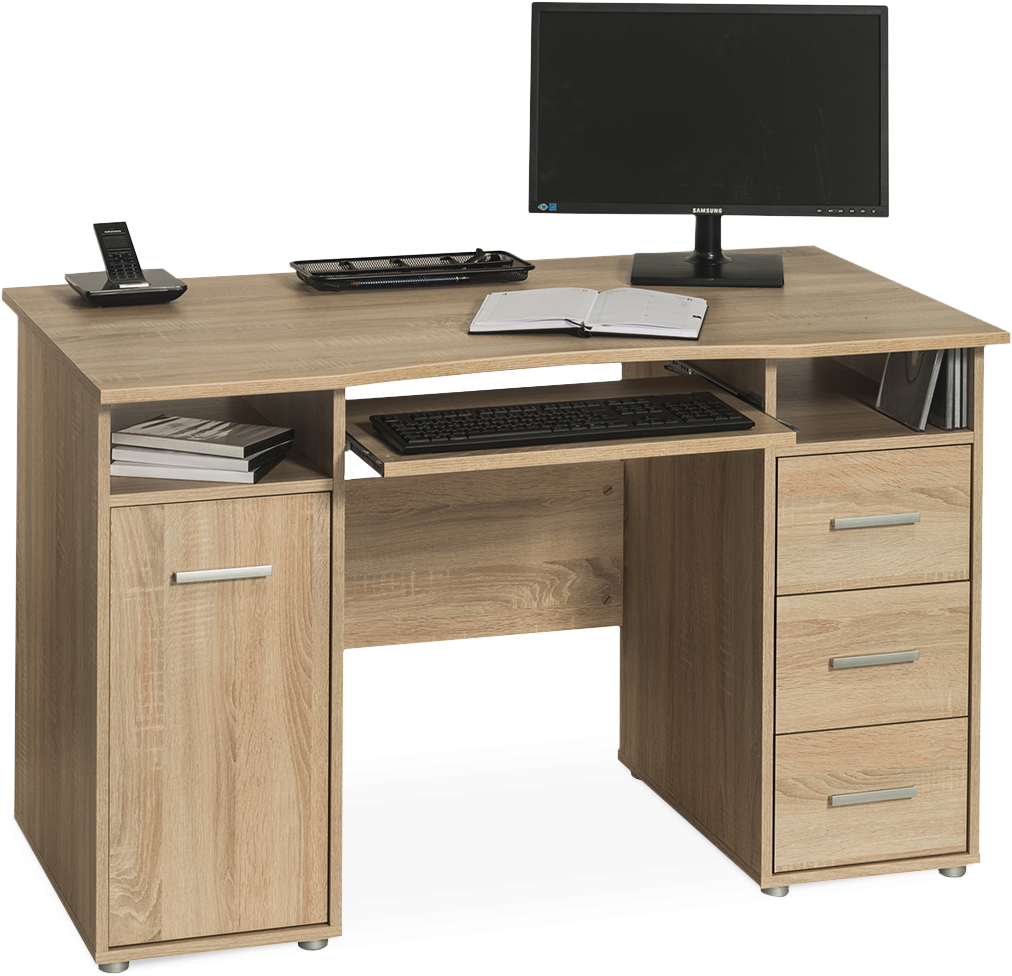 Computertisch 120 Cm Breit (1445x1605), Png Download