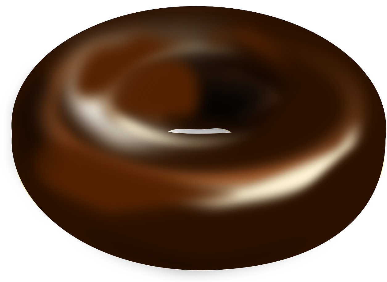 Donut,doughnut,baked Goods,cake,ring,dark Chocolate,sweets, - Chocolate Donut Png (1280x940), Png Download