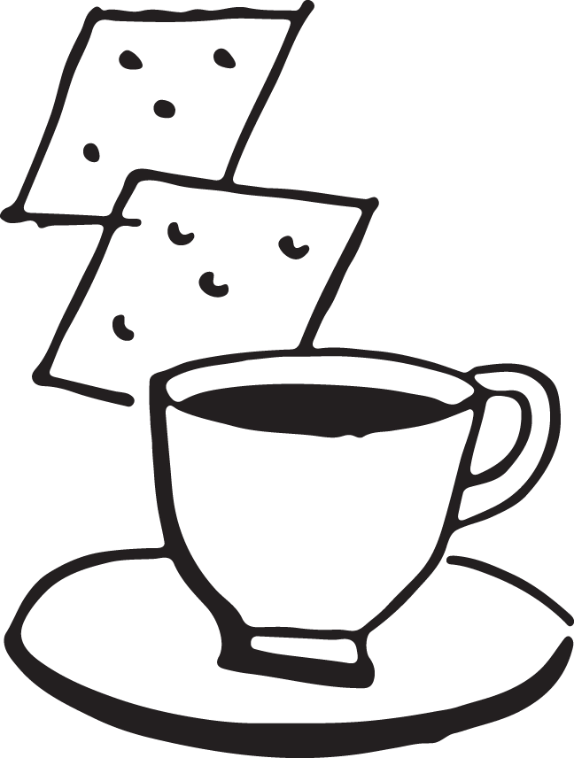 556 Tea Cup & Crackers - Clip Art (648x856), Png Download