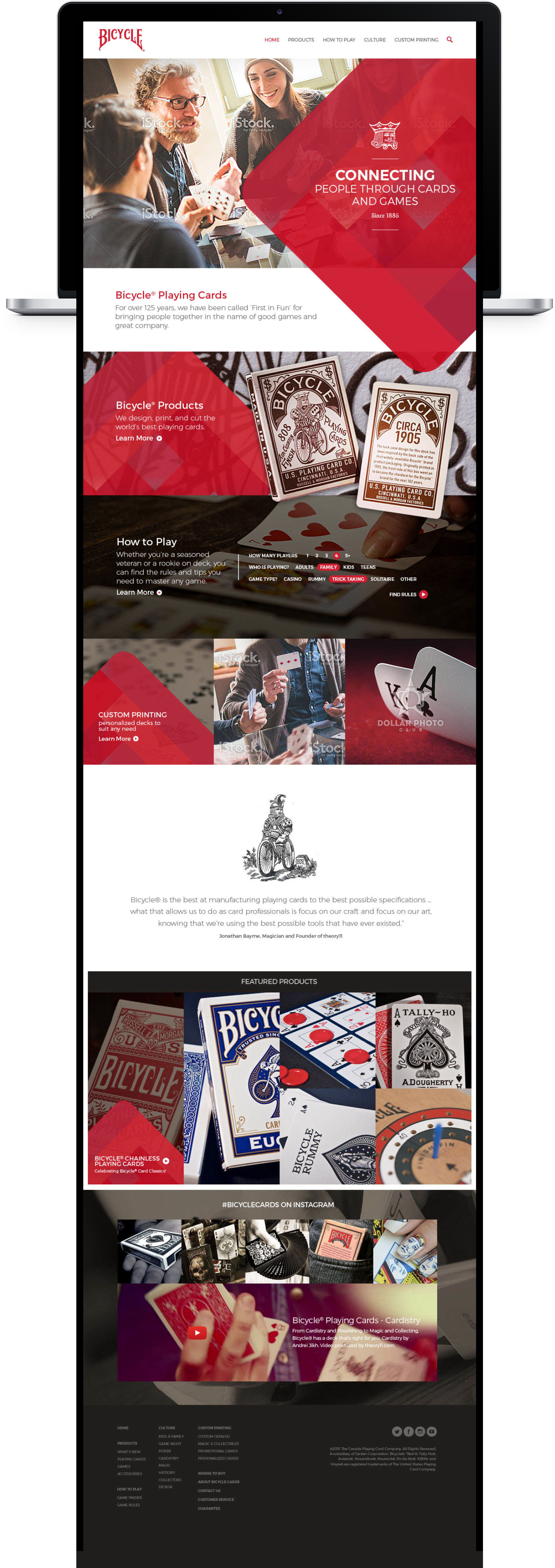 Bicycle Cards Website Design - Flyer (2560x4730), Png Download