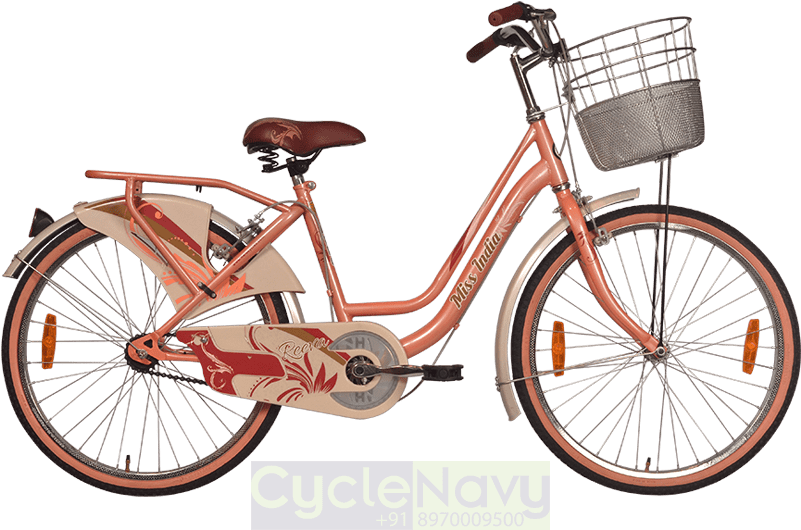 Hero Miss India Reeva 26t Peach Ladies Girls - Classic City Bicycles (800x561), Png Download