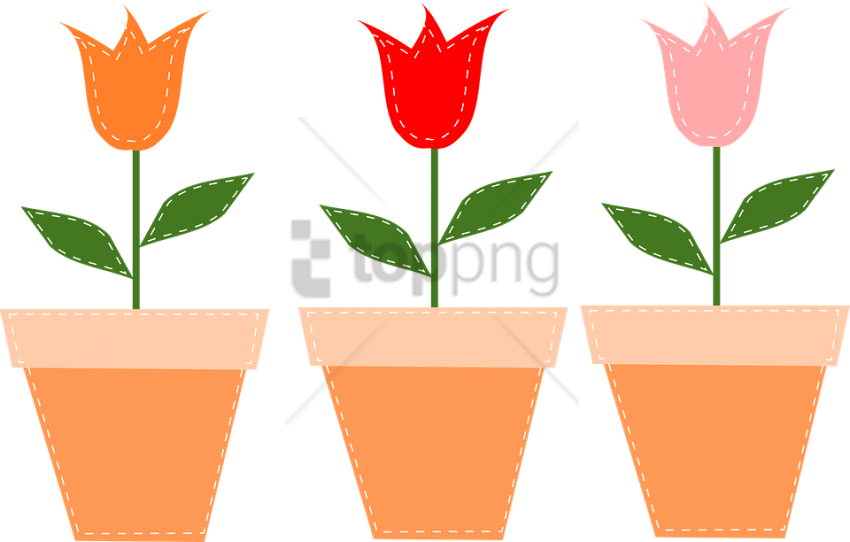 Free Png Download Villagio Tile Stone Scottsdale Az - Flower In Pot Clip Art (850x542), Png Download