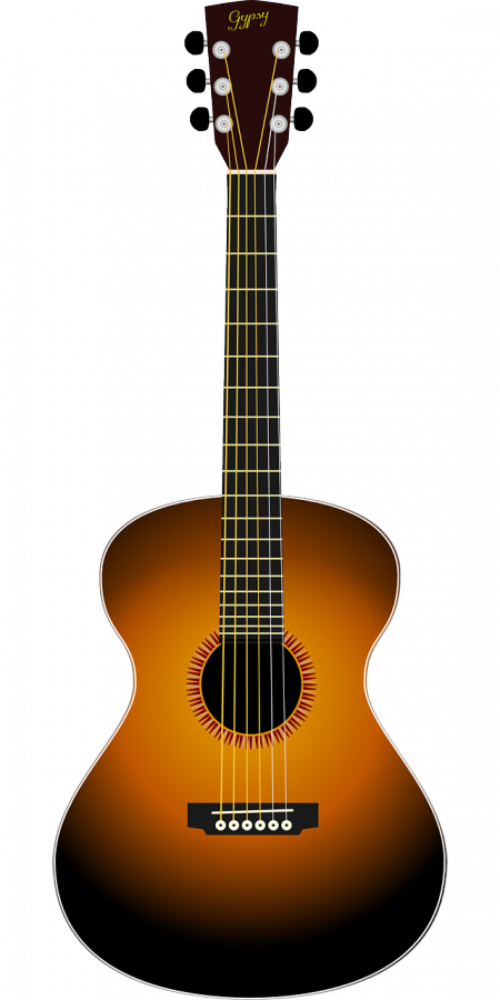 Indian Musical Instruments Classification - Guitar Clipart Vertical (450x900), Png Download