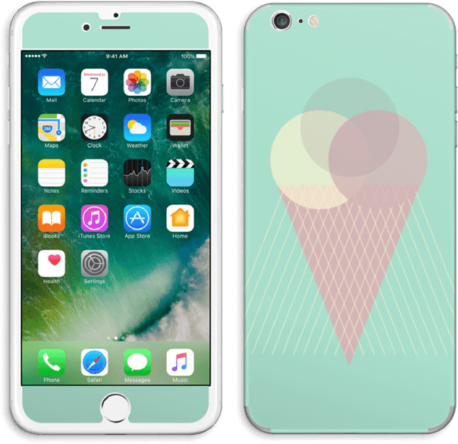 Mint Green Ice Cream Skin Iphone 6 Plus - Ip 7 Plus Rose Gold (777x800), Png Download