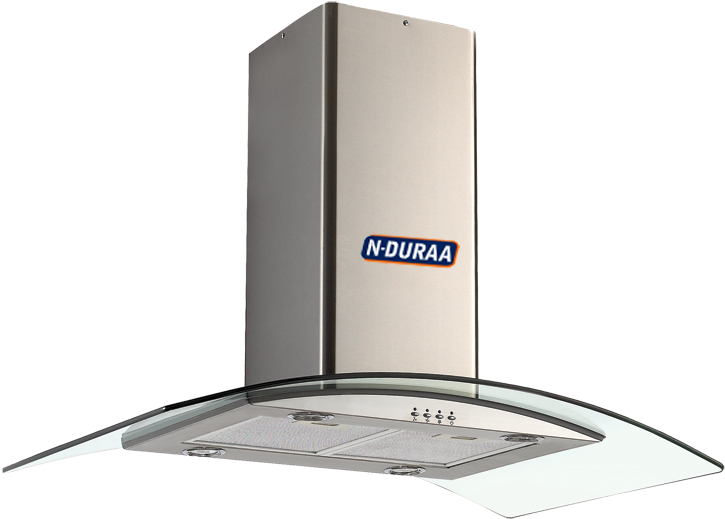 Download Chimney 60cm Curved Glass Island Extractor Hoods PNG Image