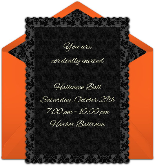 Fancy Halloween Online Invitation - Oscars Invitation (650x650), Png Download