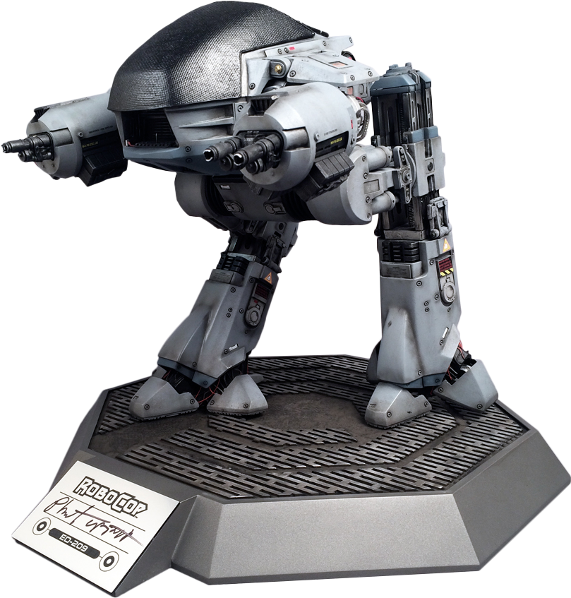Ed-209 Screen Used Puppet Prop Replica By Phil Tippet - Robocop Ed 2 Png (809x847), Png Download