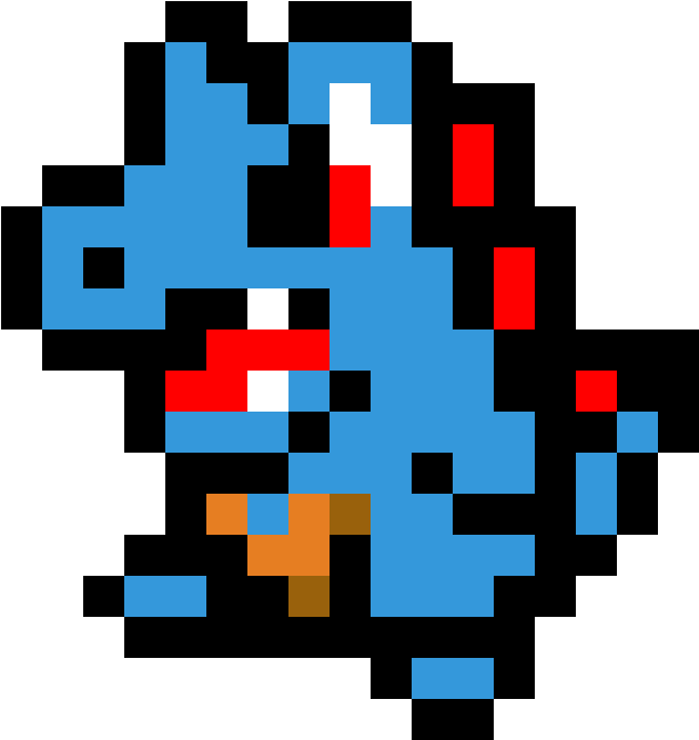 Pixel Art Totodile - Totodile Pixel Art (1184x1184), Png Download