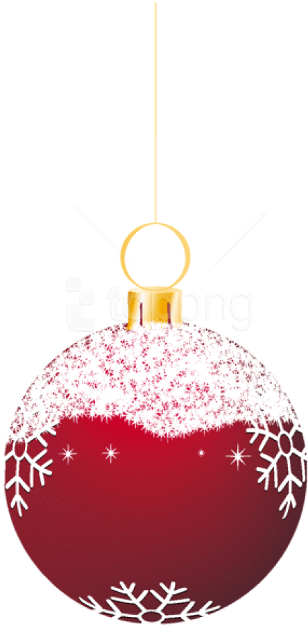 Free Png Transparent Red Snowy Christmas Ball Ornament - Transparent Christmas Balls Png (480x933), Png Download