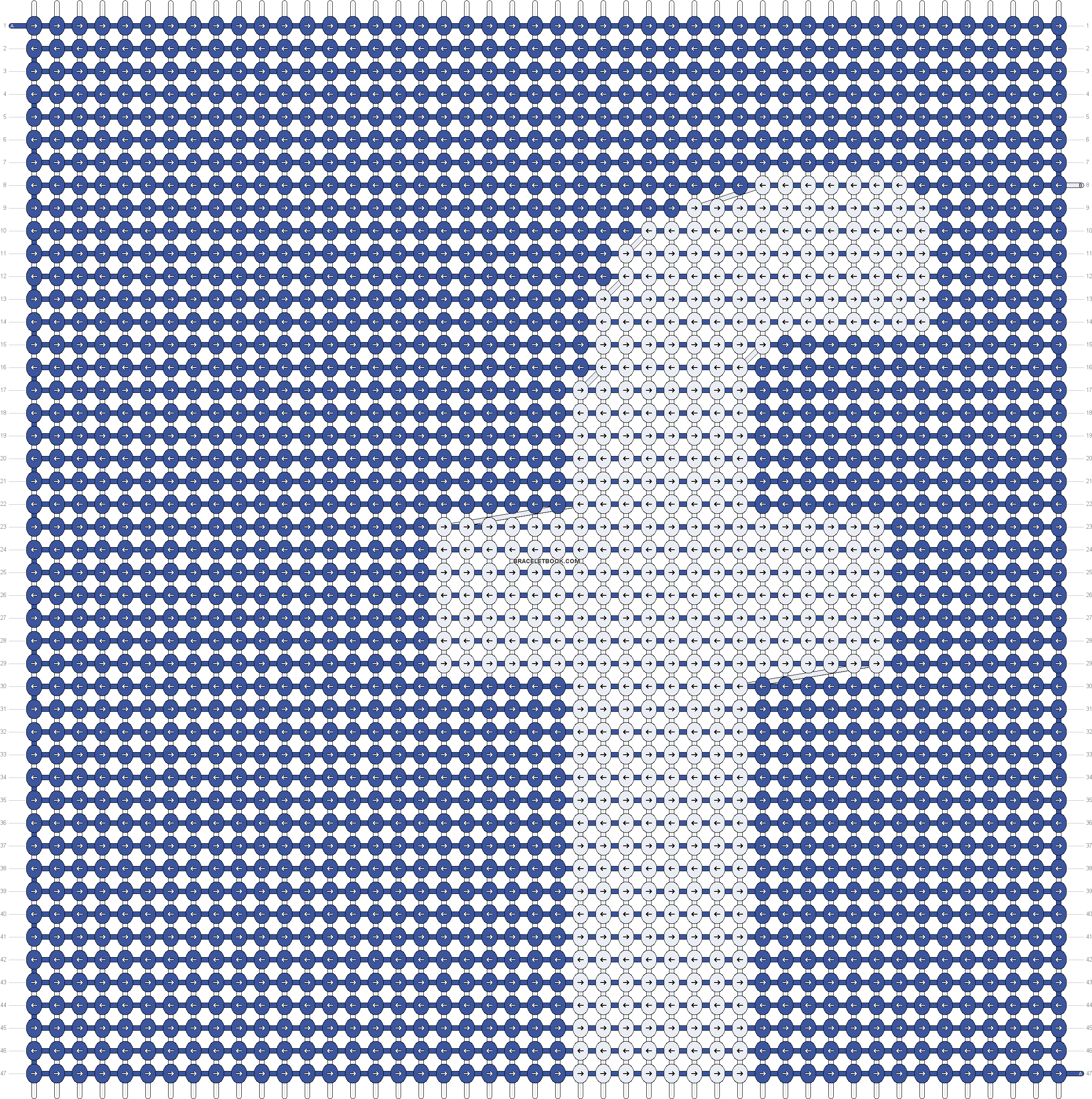 Alpha Pattern - Macrame Friendship Bracelet Pattern (2508x2516), Png Download