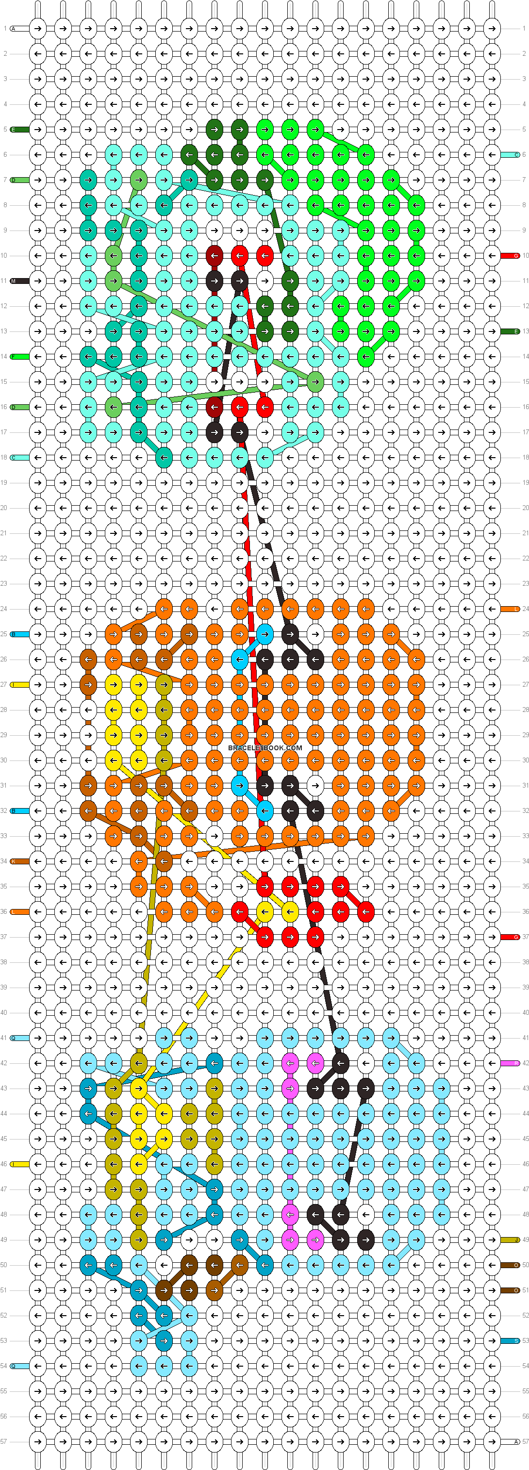 Alpha Pattern - Friendship Bracelet (1104x3036), Png Download