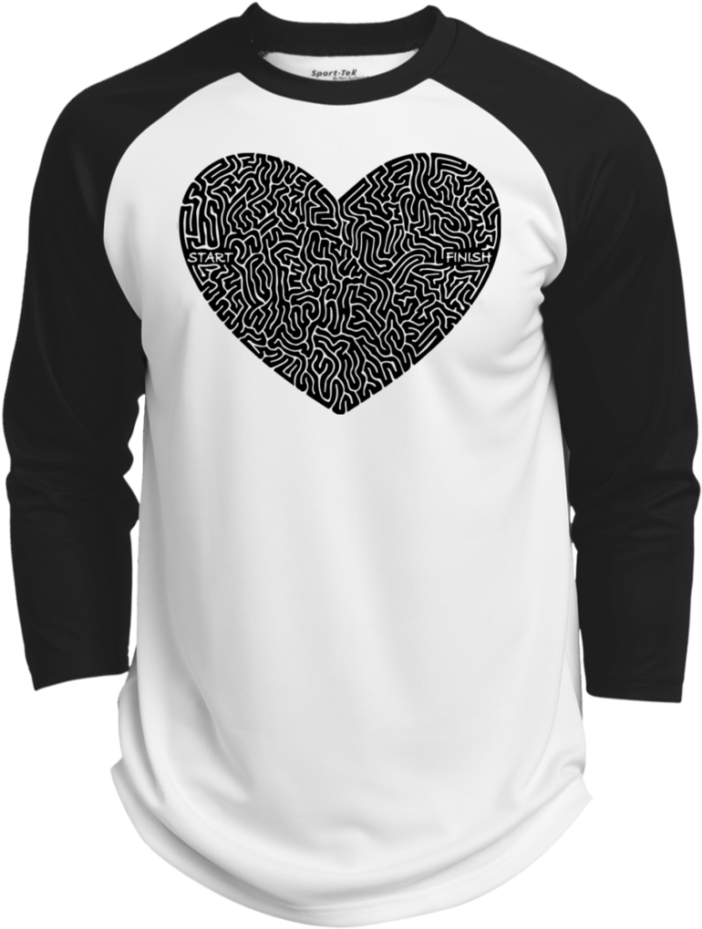 Love Heart Maze Baseball Jersey - Camiseta Tigres Del Licey (1024x1024), Png Download
